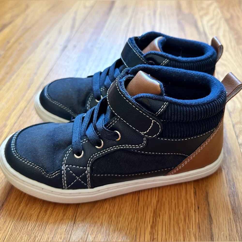 Gymboree Navy Blue Boys Hi-top Sneaker, size 13